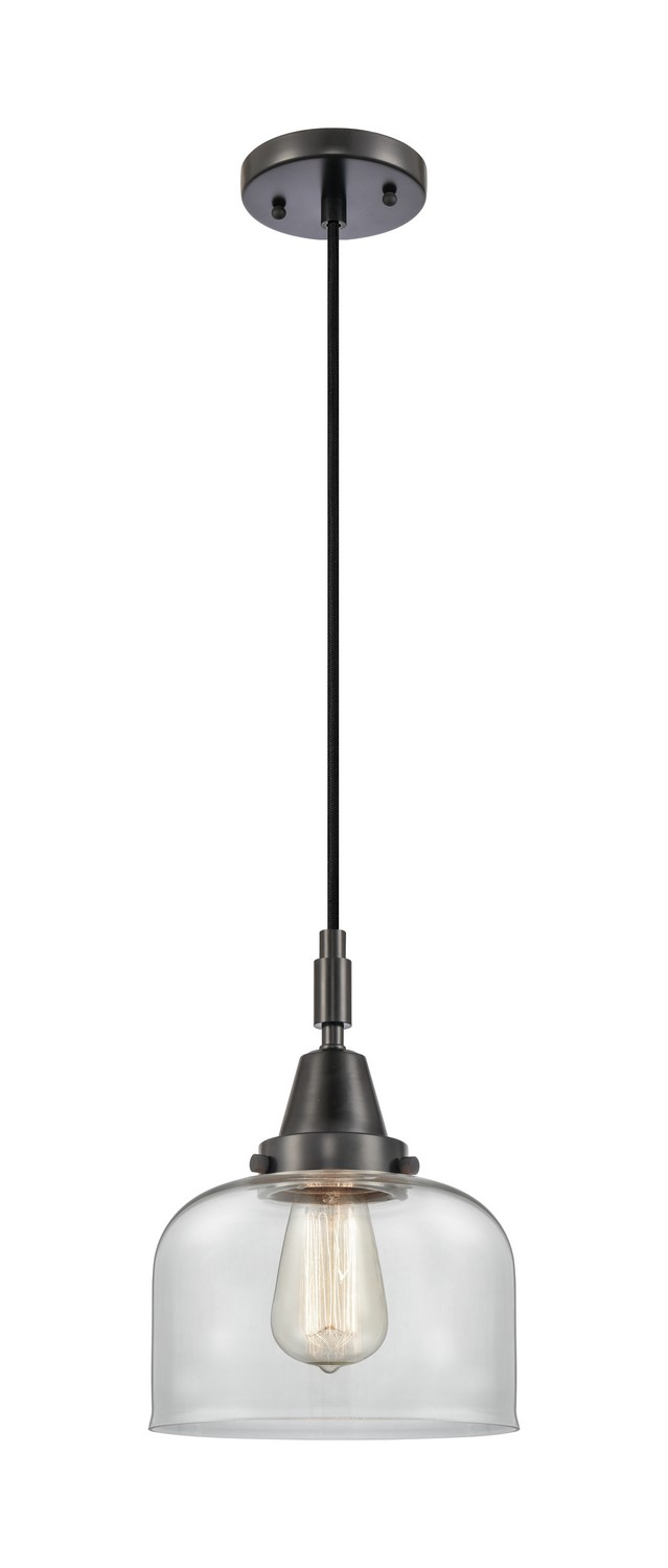 One Light Mini Pendant by Innovations - Caden Collection, Matte Black Finish - 447-1P-BK-G72