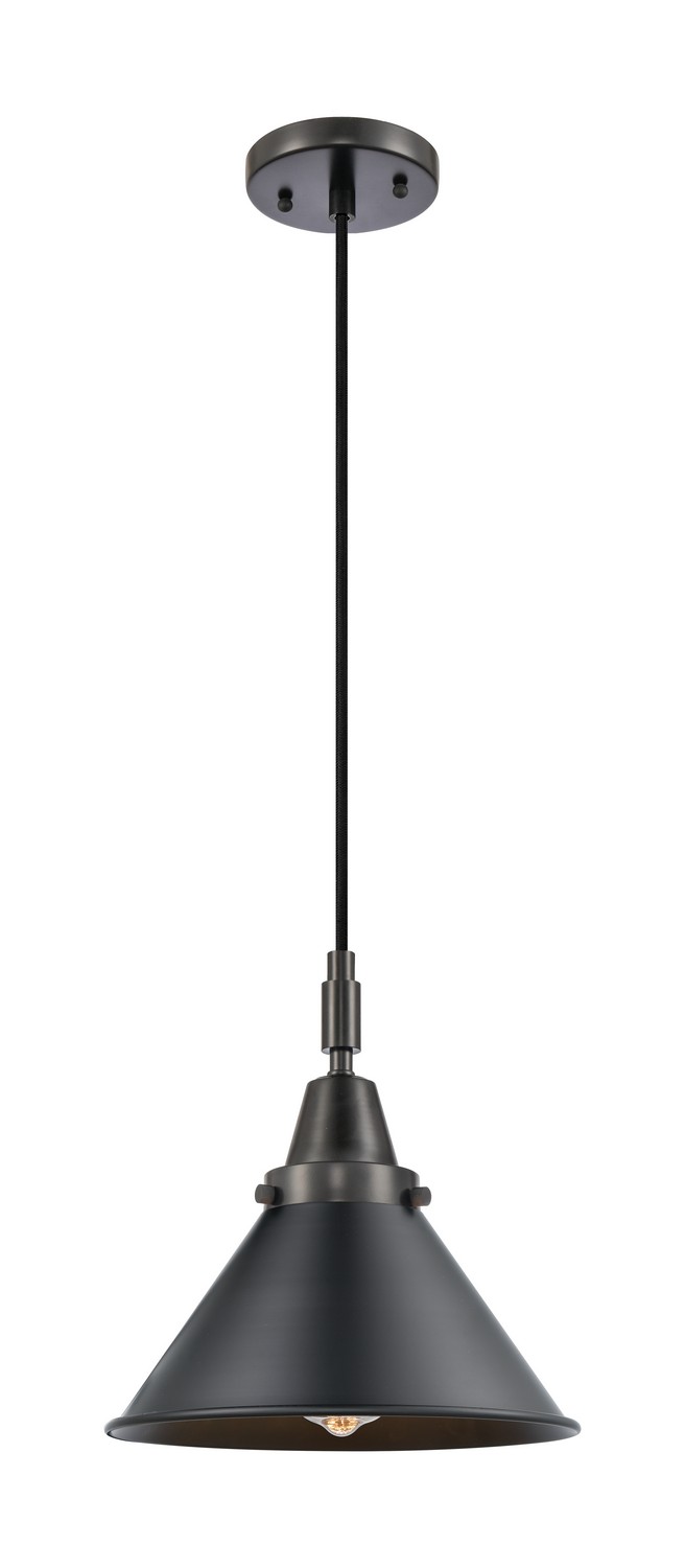 One Light Mini Pendant by Innovations - Caden Collection, Matte Black Finish - 447-1P-BK-M10-BK