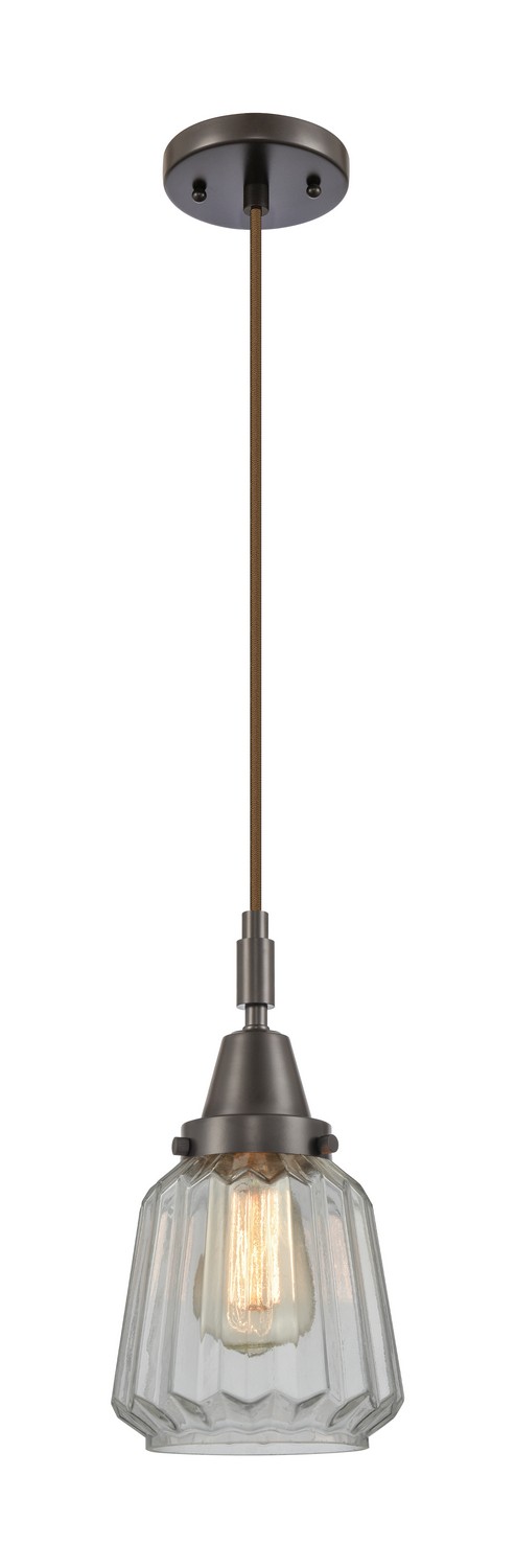 One Light Mini Pendant by Innovations - Caden Collection, Oil Rubbed Bronze Finish - 447-1P-OB-G142