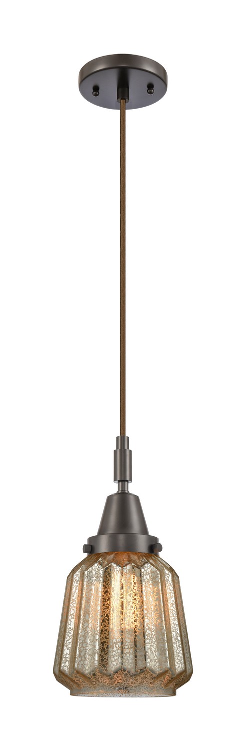 One Light Mini Pendant by Innovations - Caden Collection, Oil Rubbed Bronze Finish - 447-1P-OB-G146