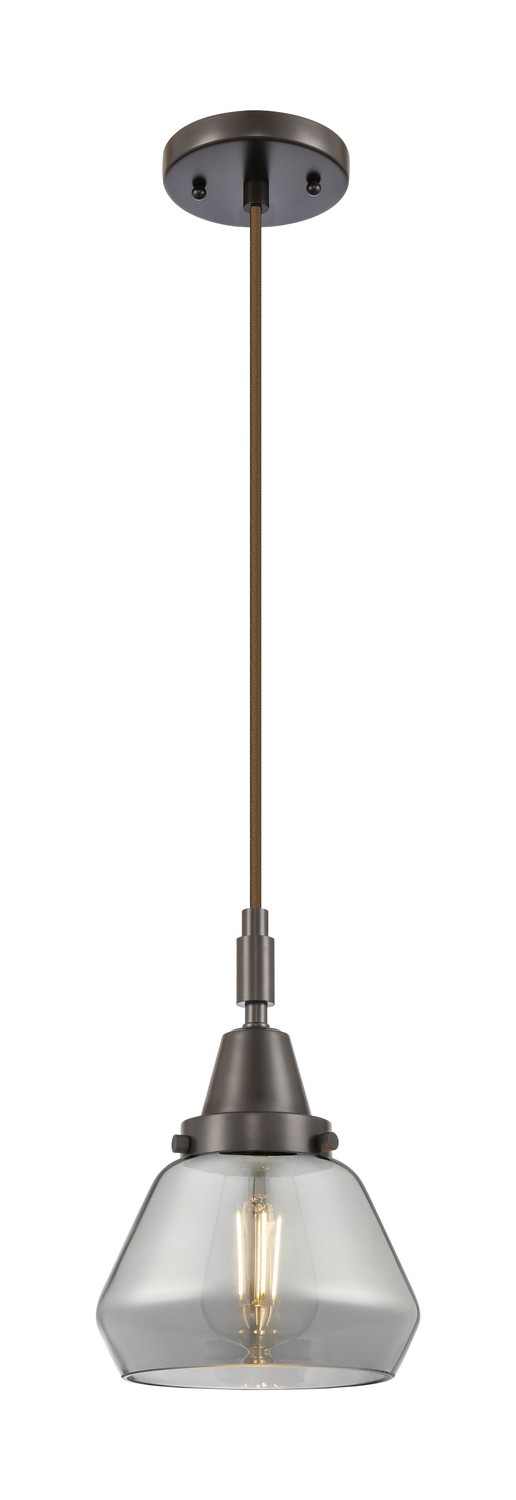 One Light Mini Pendant by Innovations - Caden Collection, Oil Rubbed Bronze Finish - 447-1P-OB-G173