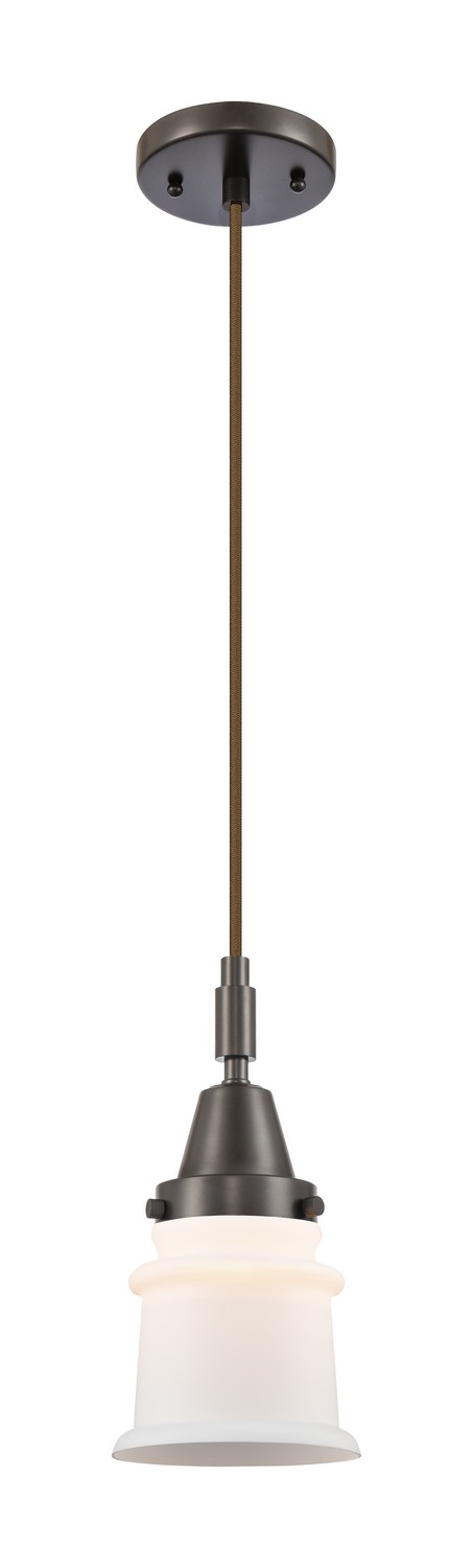 One Light Mini Pendant by Innovations - Caden Collection, Oil Rubbed Bronze Finish - 447-1P-OB-G181S