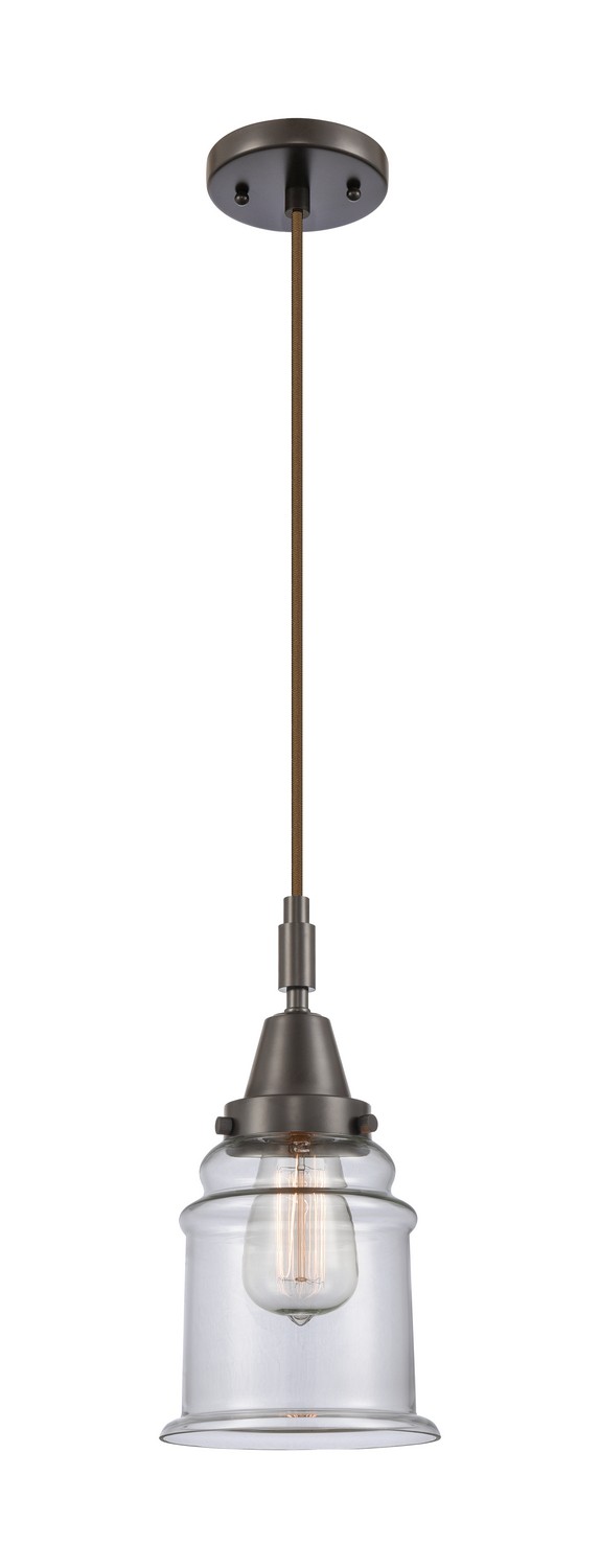 One Light Mini Pendant by Innovations - Caden Collection, Oil Rubbed Bronze Finish - 447-1P-OB-G182