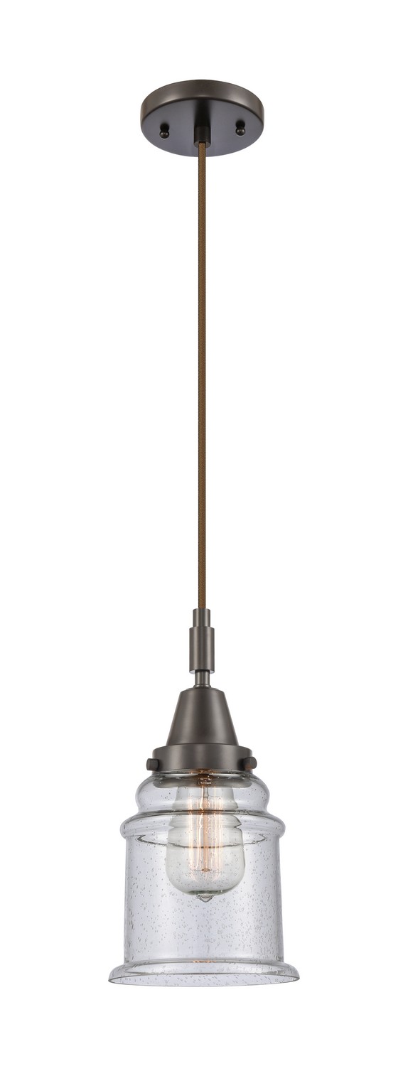 One Light Mini Pendant by Innovations - Caden Collection, Oil Rubbed Bronze Finish - 447-1P-OB-G184