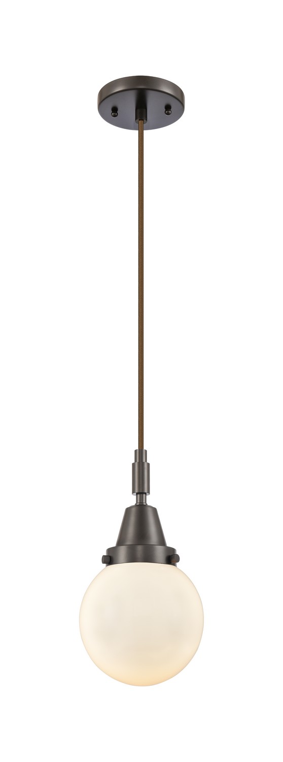 One Light Mini Pendant by Innovations - Caden Collection, Oil Rubbed Bronze Finish - 447-1P-OB-G201-6