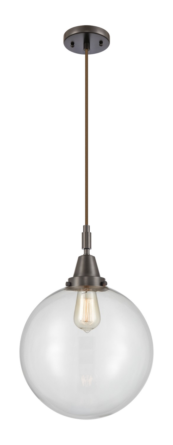 One Light Mini Pendant by Innovations - Caden Collection, Oil Rubbed Bronze Finish - 447-1P-OB-G202-12