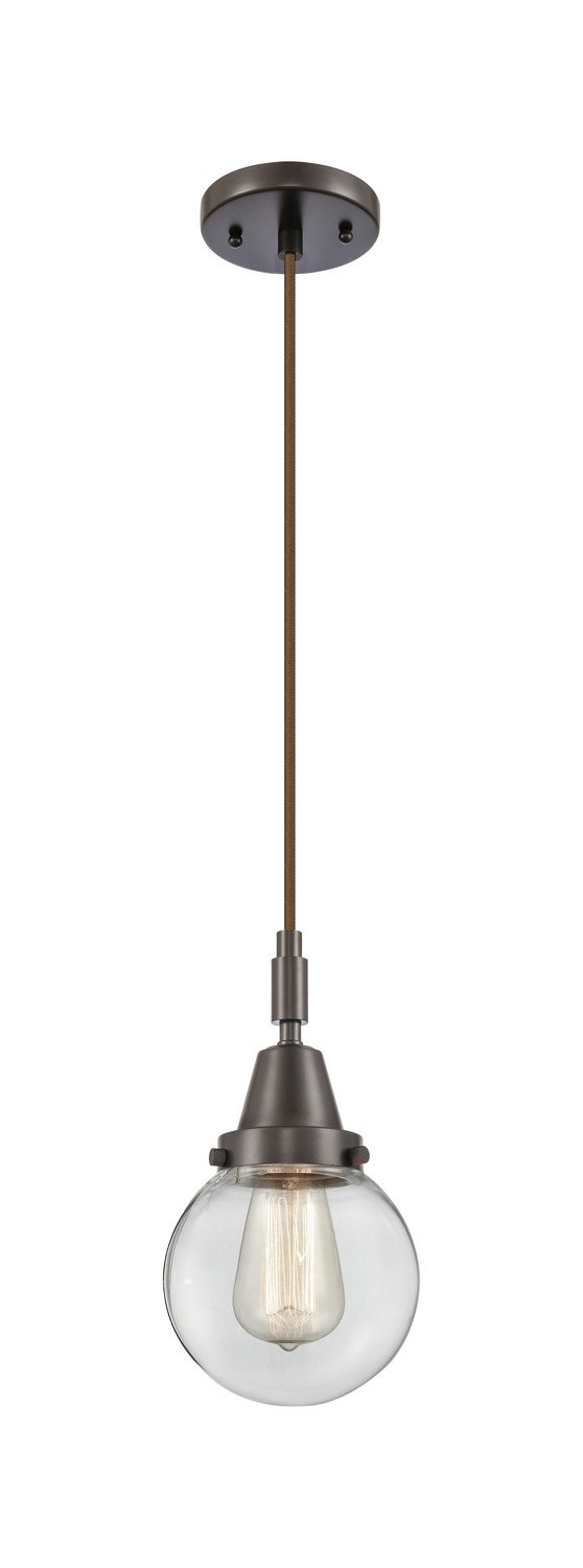 One Light Mini Pendant by Innovations - Caden Collection, Oil Rubbed Bronze Finish - 447-1P-OB-G202-6
