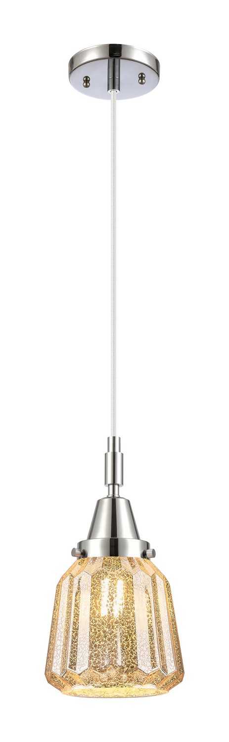 One Light Mini Pendant by Innovations - Caden Collection, Polished Chrome Finish - 447-1P-PC-G146
