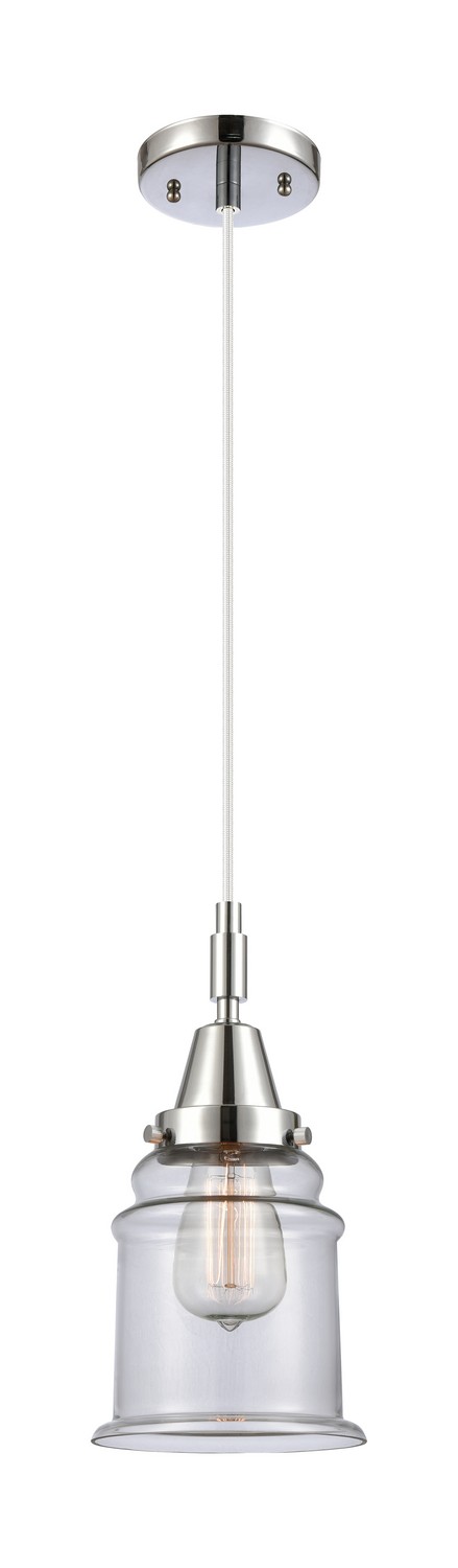 One Light Mini Pendant by Innovations - Caden Collection, Polished Chrome Finish - 447-1P-PC-G182