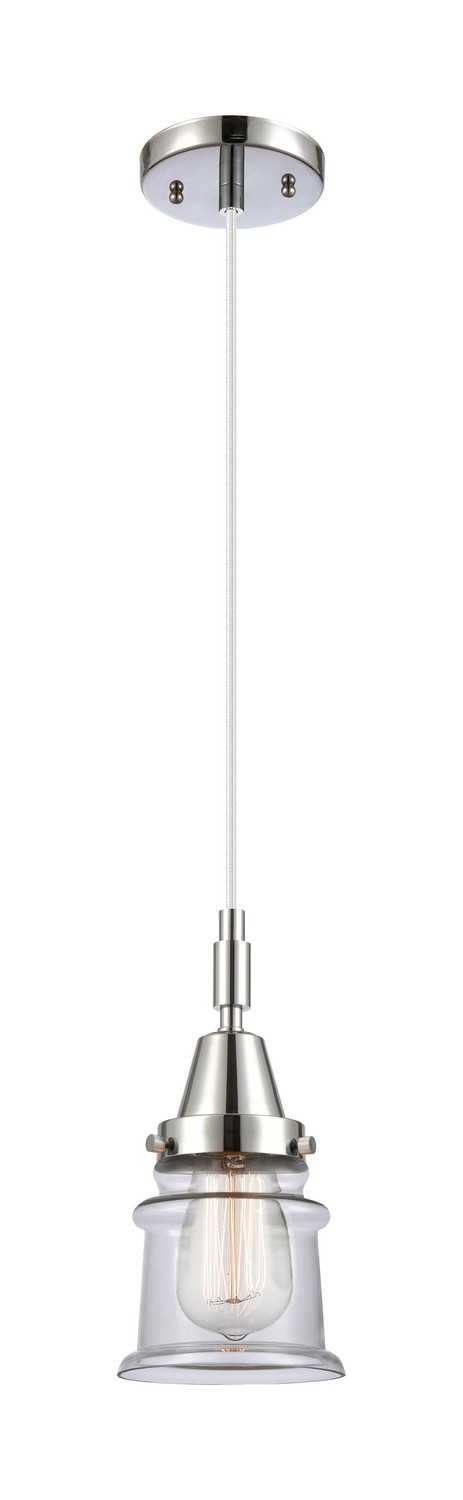 One Light Mini Pendant by Innovations - Caden Collection, Polished Chrome Finish - 447-1P-PC-G182S