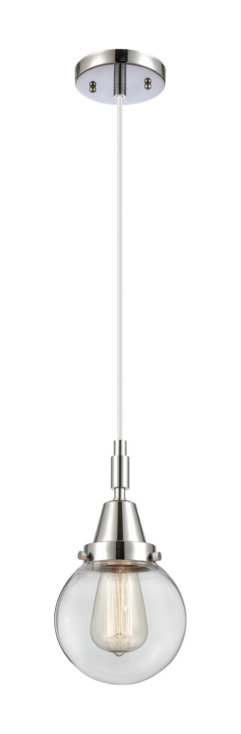 One Light Mini Pendant by Innovations - Caden Collection, Polished Chrome Finish - 447-1P-PC-G202-6