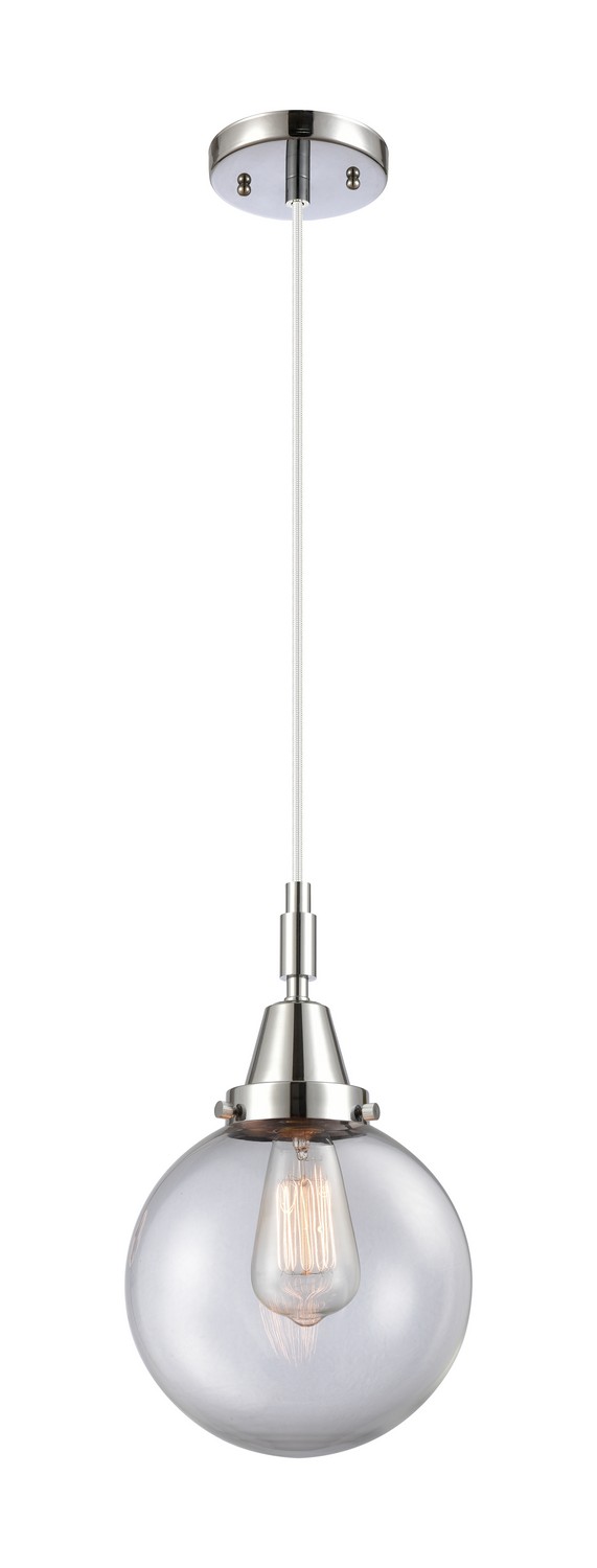 One Light Mini Pendant by Innovations - Caden Collection, Polished Chrome Finish - 447-1P-PC-G202-8