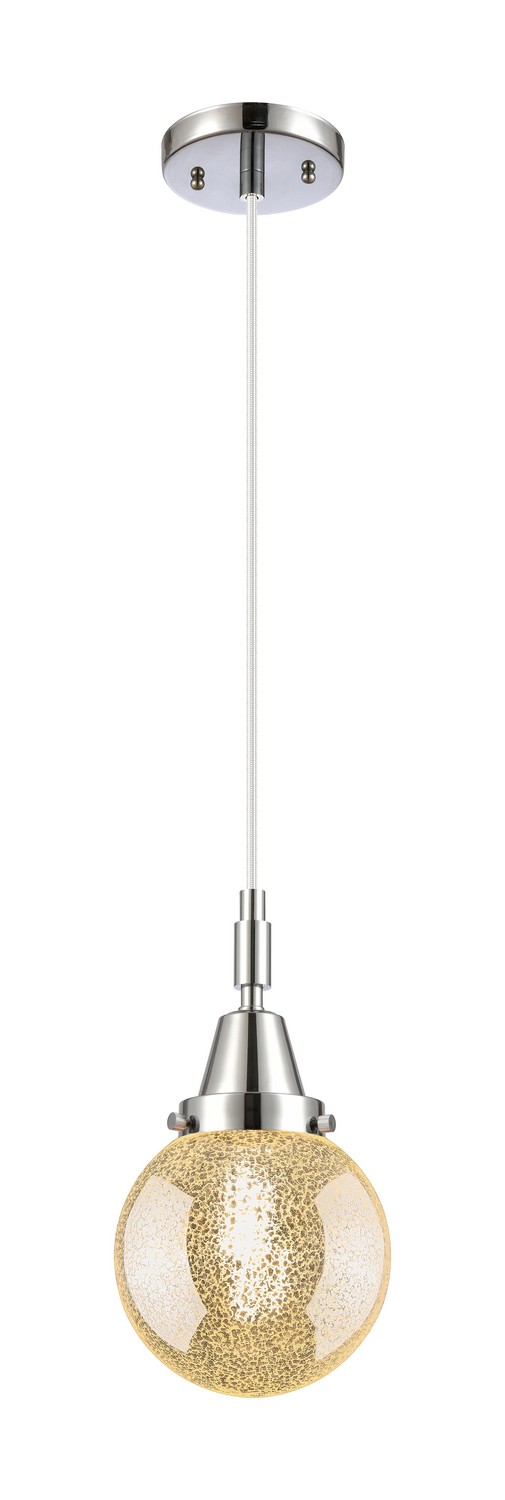 One Light Mini Pendant by Innovations - Caden Collection, Polished Chrome Finish - 447-1P-PC-G208-6