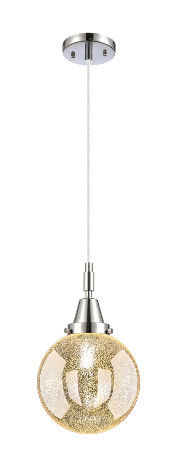 One Light Mini Pendant by Innovations - Caden Collection, Polished Chrome Finish - 447-1P-PC-G208-8