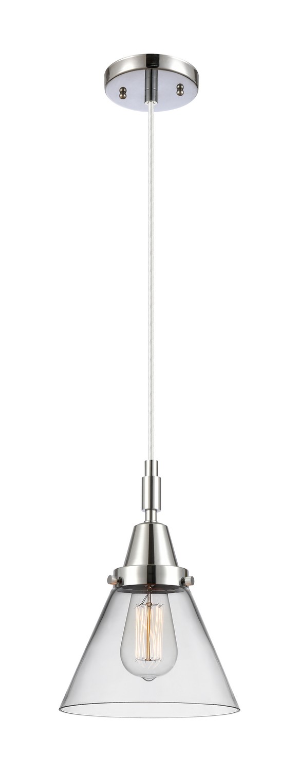 One Light Mini Pendant by Innovations - Caden Collection, Polished Chrome Finish - 447-1P-PC-G42