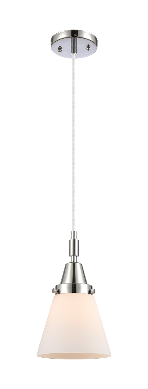 One Light Mini Pendant by Innovations - Caden Collection, Polished Chrome Finish - 447-1P-PC-G61