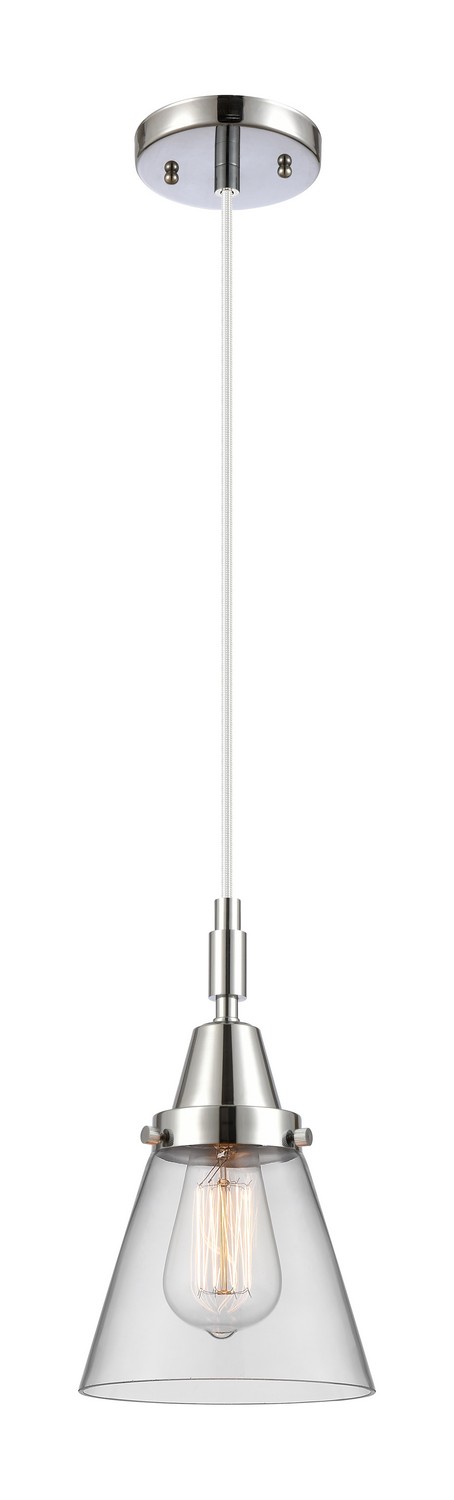 One Light Mini Pendant by Innovations - Caden Collection, Polished Chrome Finish - 447-1P-PC-G62