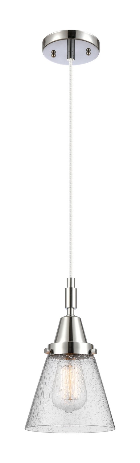 One Light Mini Pendant by Innovations - Caden Collection, Polished Chrome Finish - 447-1P-PC-G64