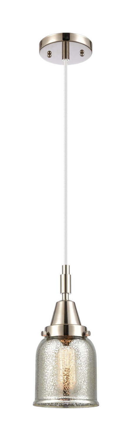 One Light Mini Pendant by Innovations - Caden Collection, Polished Nickel Finish - 447-1P-PN-G58