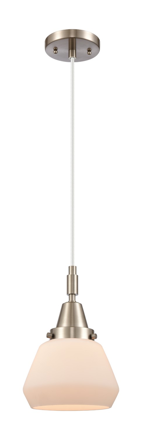 One Light Mini Pendant by Innovations - Caden Collection, Brushed Satin Nickel Finish - 447-1P-SN-G171