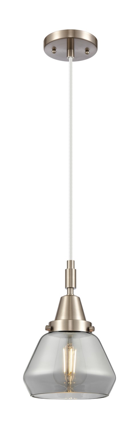 One Light Mini Pendant by Innovations - Caden Collection, Brushed Satin Nickel Finish - 447-1P-SN-G173