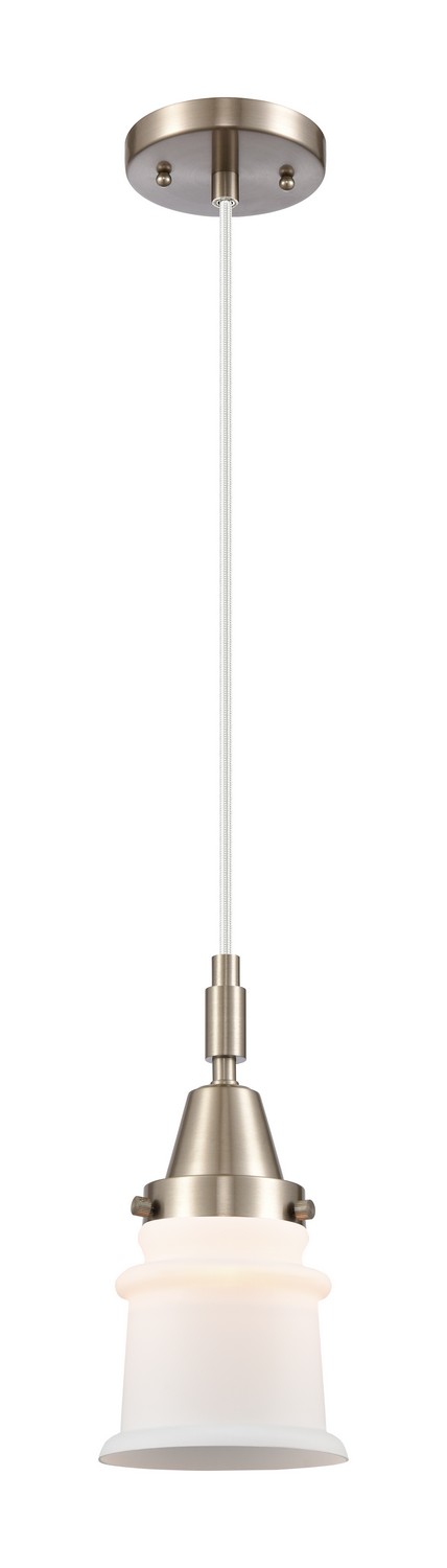 One Light Mini Pendant by Innovations - Caden Collection, Brushed Satin Nickel Finish - 447-1P-SN-G181S