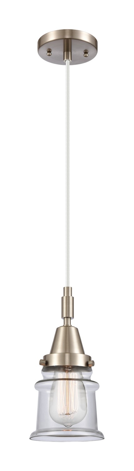 One Light Mini Pendant by Innovations - Caden Collection, Brushed Satin Nickel Finish - 447-1P-SN-G182S