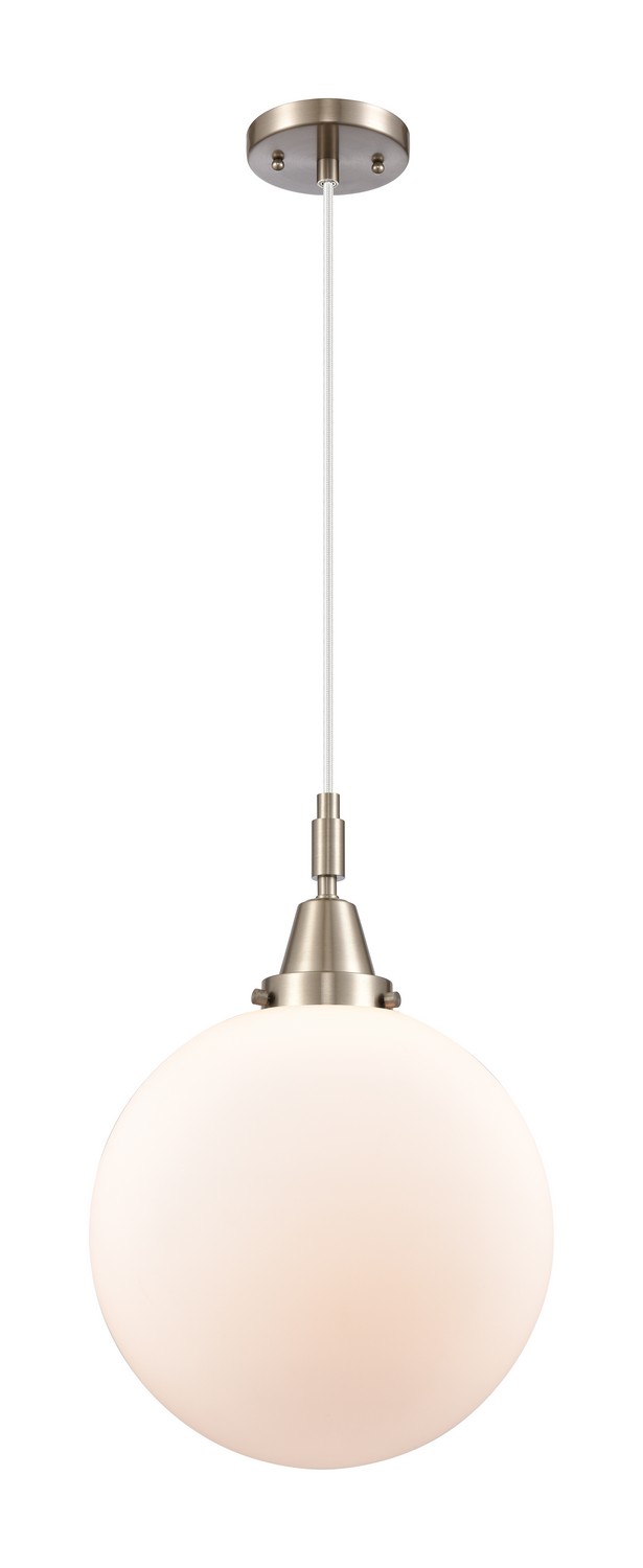 One Light Mini Pendant by Innovations - Caden Collection, Brushed Satin Nickel Finish - 447-1P-SN-G201-12