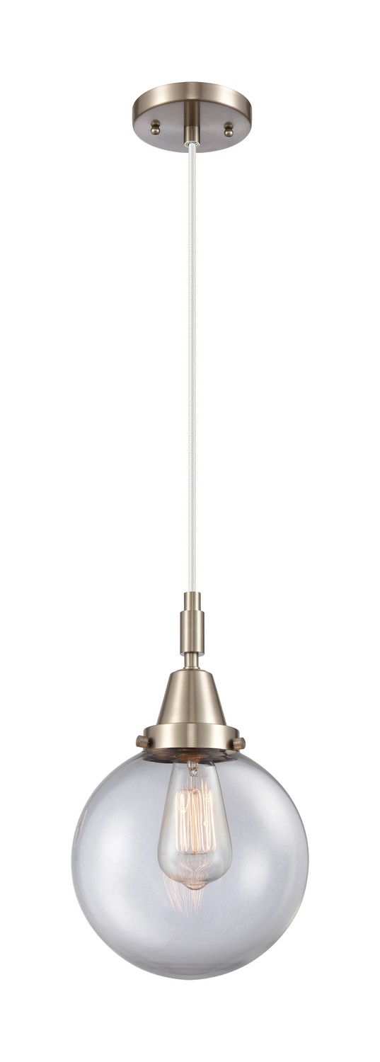 One Light Mini Pendant by Innovations - Caden Collection, Brushed Satin Nickel Finish - 447-1P-SN-G202-8