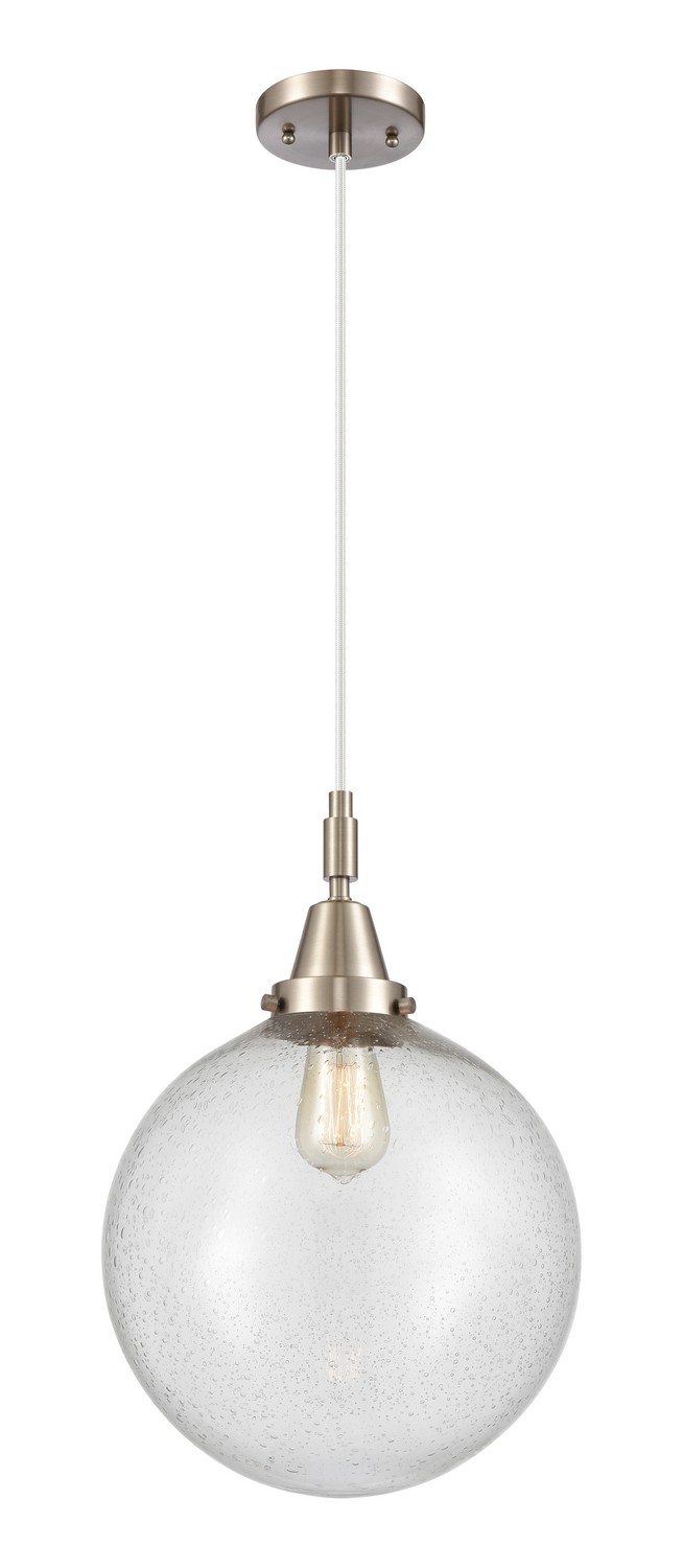 One Light Mini Pendant by Innovations - Caden Collection, Brushed Satin Nickel Finish - 447-1P-SN-G204-12