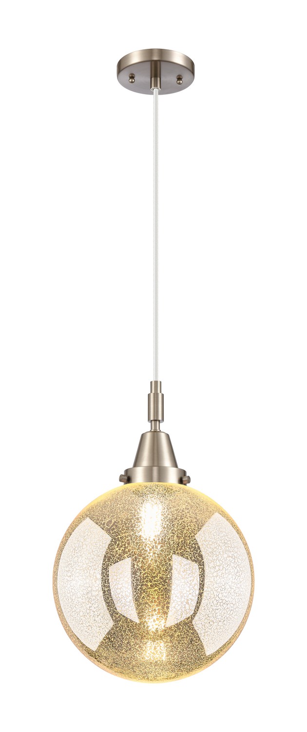 One Light Mini Pendant by Innovations - Caden Collection, Brushed Satin Nickel Finish - 447-1P-SN-G208-10