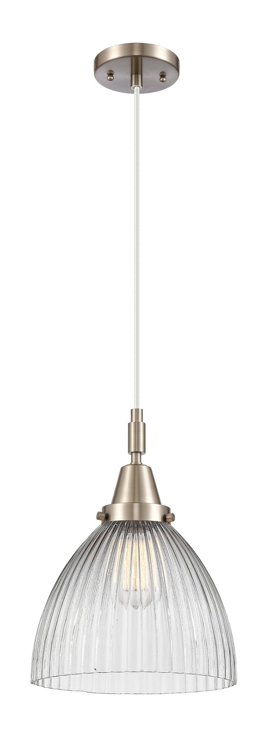 One Light Mini Pendant by Innovations - Caden Collection, Brushed Satin Nickel Finish - 447-1P-SN-G222