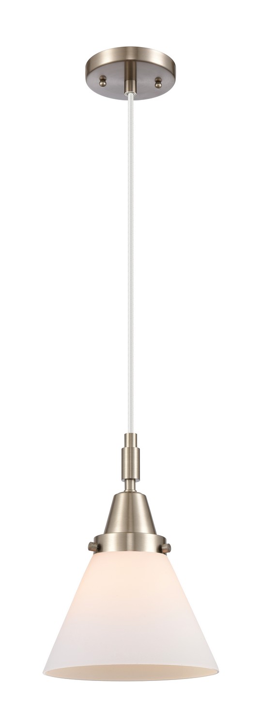 One Light Mini Pendant by Innovations - Caden Collection, Brushed Satin Nickel Finish - 447-1P-SN-G41
