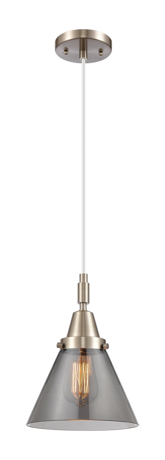 One Light Mini Pendant by Innovations - Caden Collection, Brushed Satin Nickel Finish - 447-1P-SN-G43