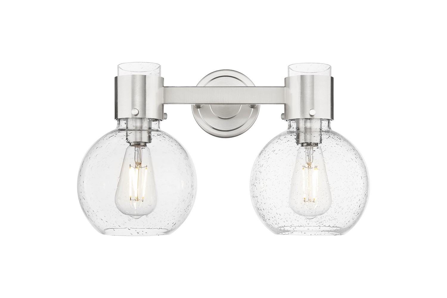 Two Light Bath Vanity by Innovations - Downtown Urban Collection, Brushed Satin Nickel Finish - 464-2W-SN-G464B-7SDY