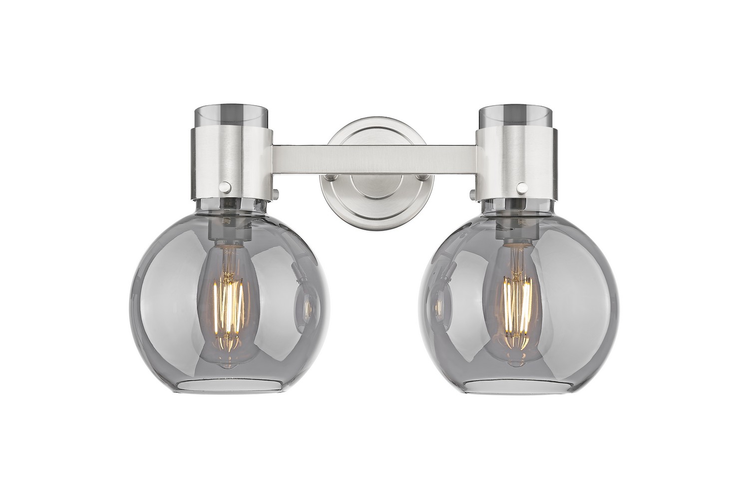 Two Light Bath Vanity by Innovations - Downtown Urban Collection, Brushed Satin Nickel Finish - 464-2W-SN-G464B-7SM