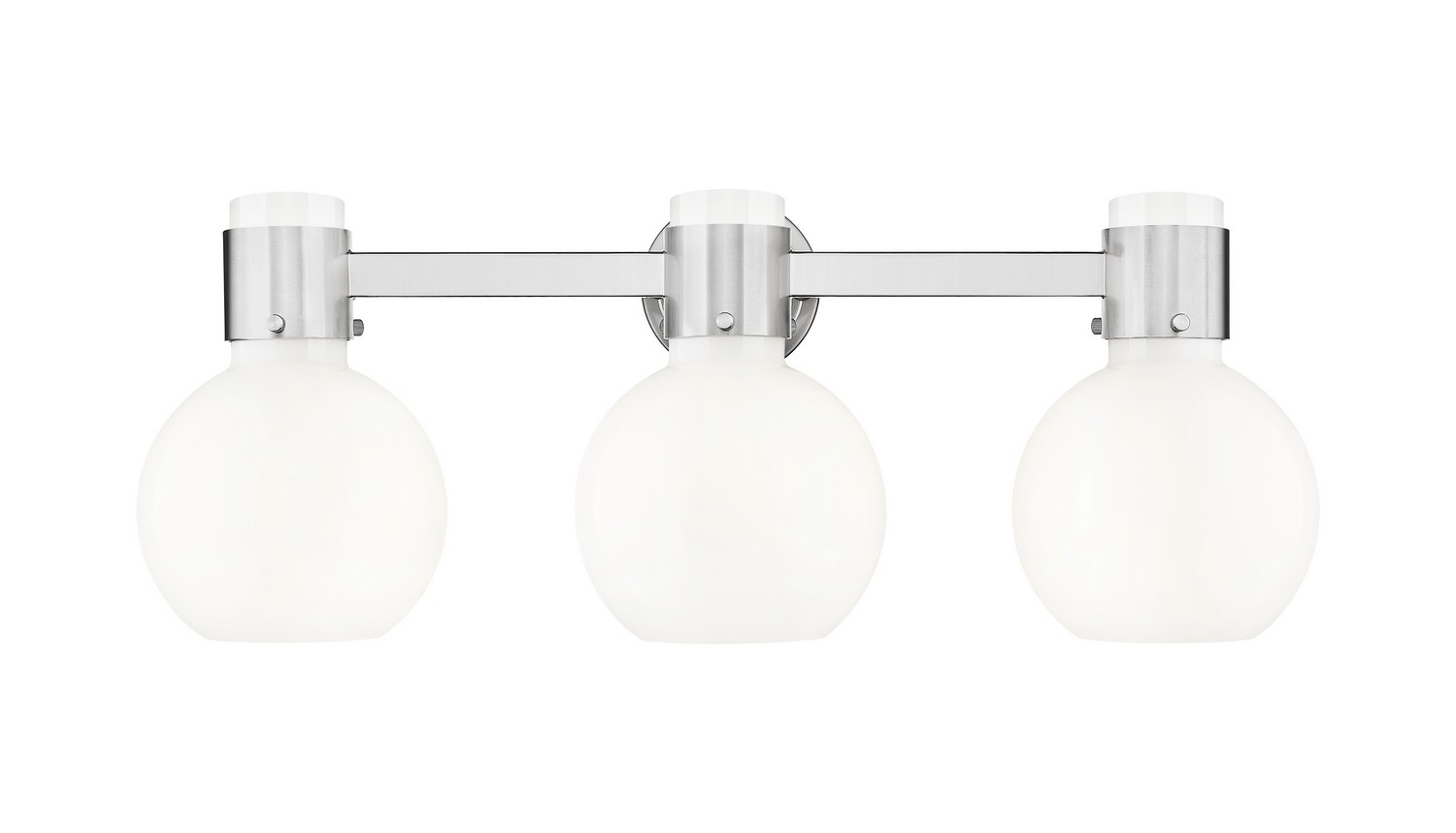 Three Light Bath Vanity by Innovations - Downtown Urban Collection, Brushed Satin Nickel Finish - 464-3W-SN-G464B-7GW