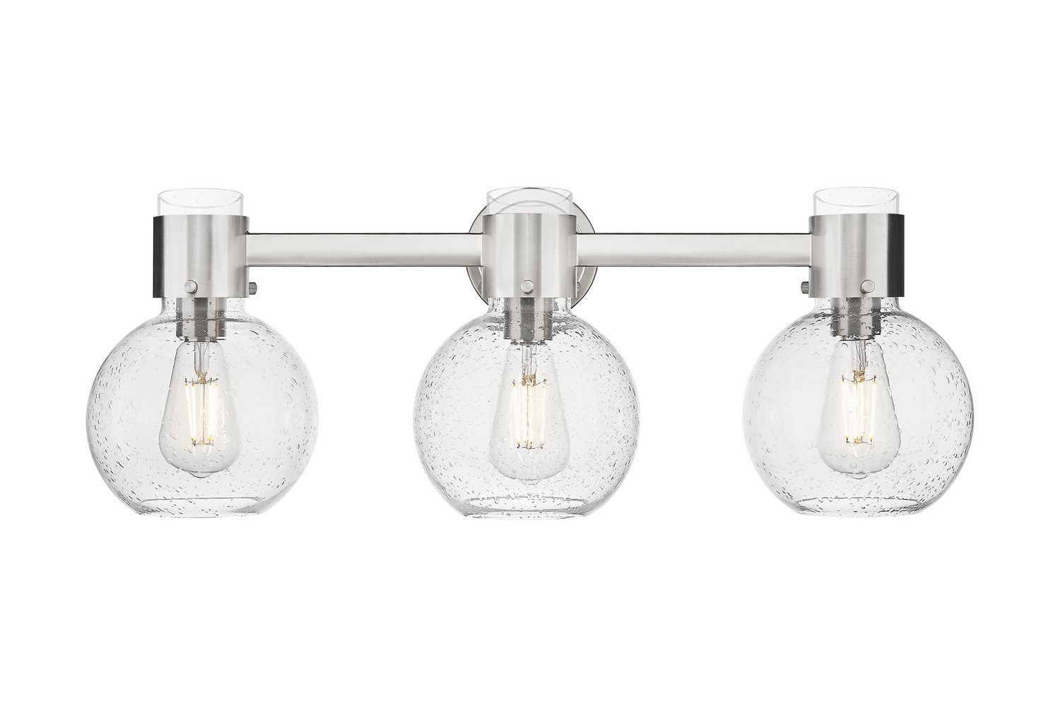 Three Light Bath Vanity by Innovations - Downtown Urban Collection, Brushed Satin Nickel Finish - 464-3W-SN-G464B-7SDY