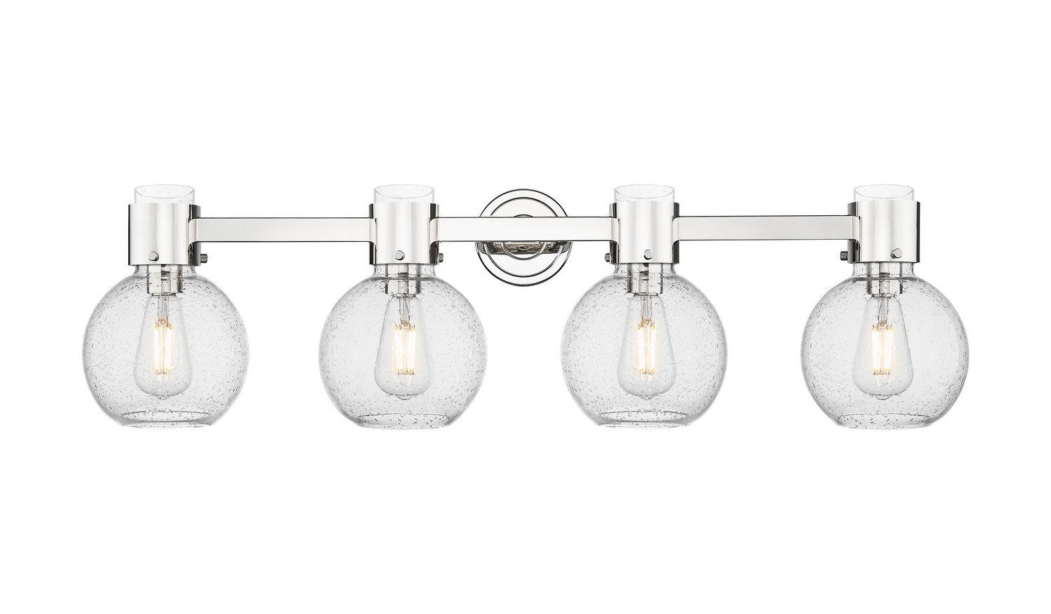 Four Light Bath Vanity by Innovations - Downtown Urban Collection, Polished Nickel Finish - 464-4W-PN-G464B-7SDY