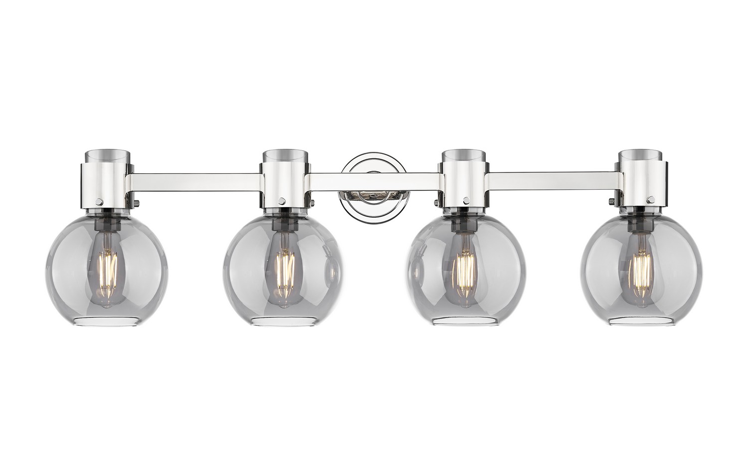 Four Light Bath Vanity by Innovations - Downtown Urban Collection, Polished Nickel Finish - 464-4W-PN-G464B-7SM
