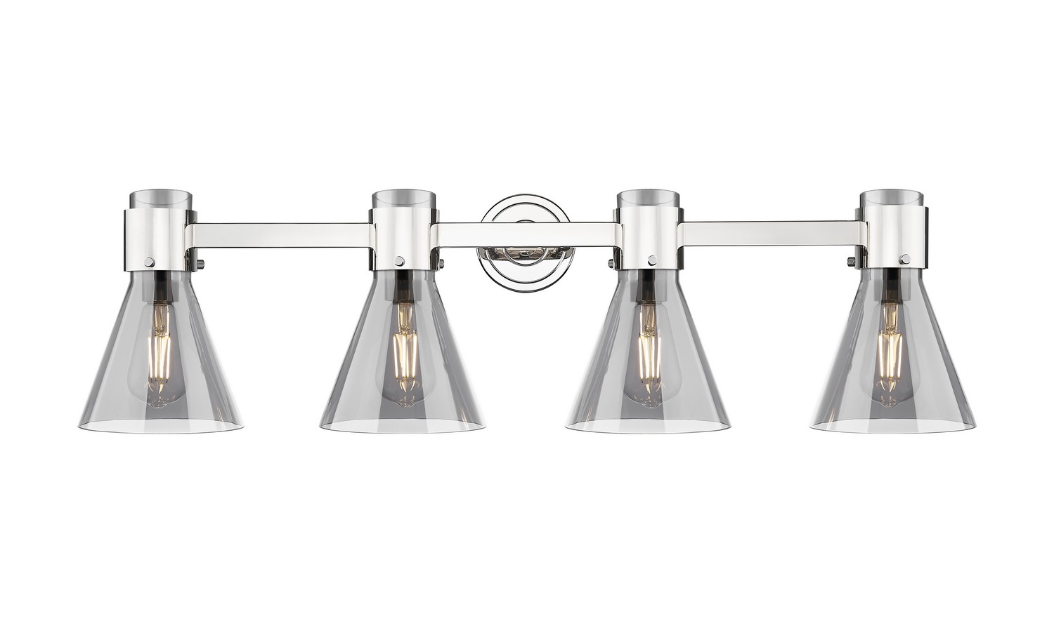 Four Light Bath Vanity by Innovations - Downtown Urban Collection, Polished Nickel Finish - 464-4W-PN-G464C-7SM