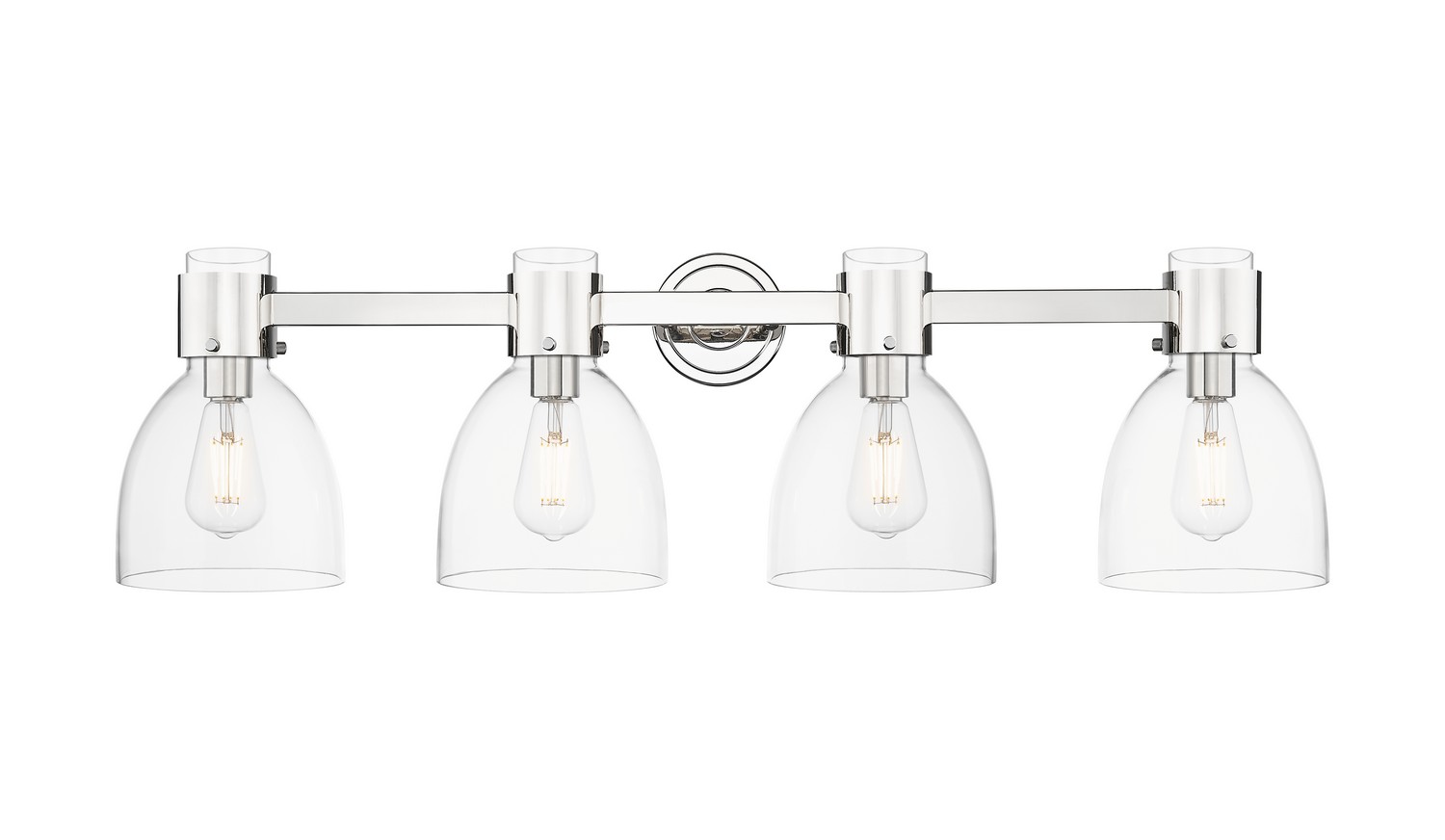 Four Light Bath Vanity by Innovations - Downtown Urban Collection, Polished Nickel Finish - 464-4W-PN-G464D-7CL
