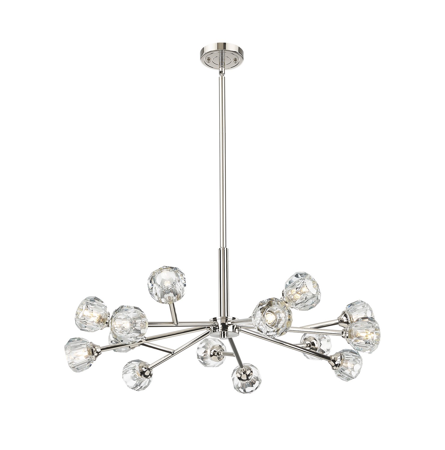 LED Chandelier by Innovations - Downtown Urban Collection, Polished Nickel Finish - 465-14CR-PN-G465-CL