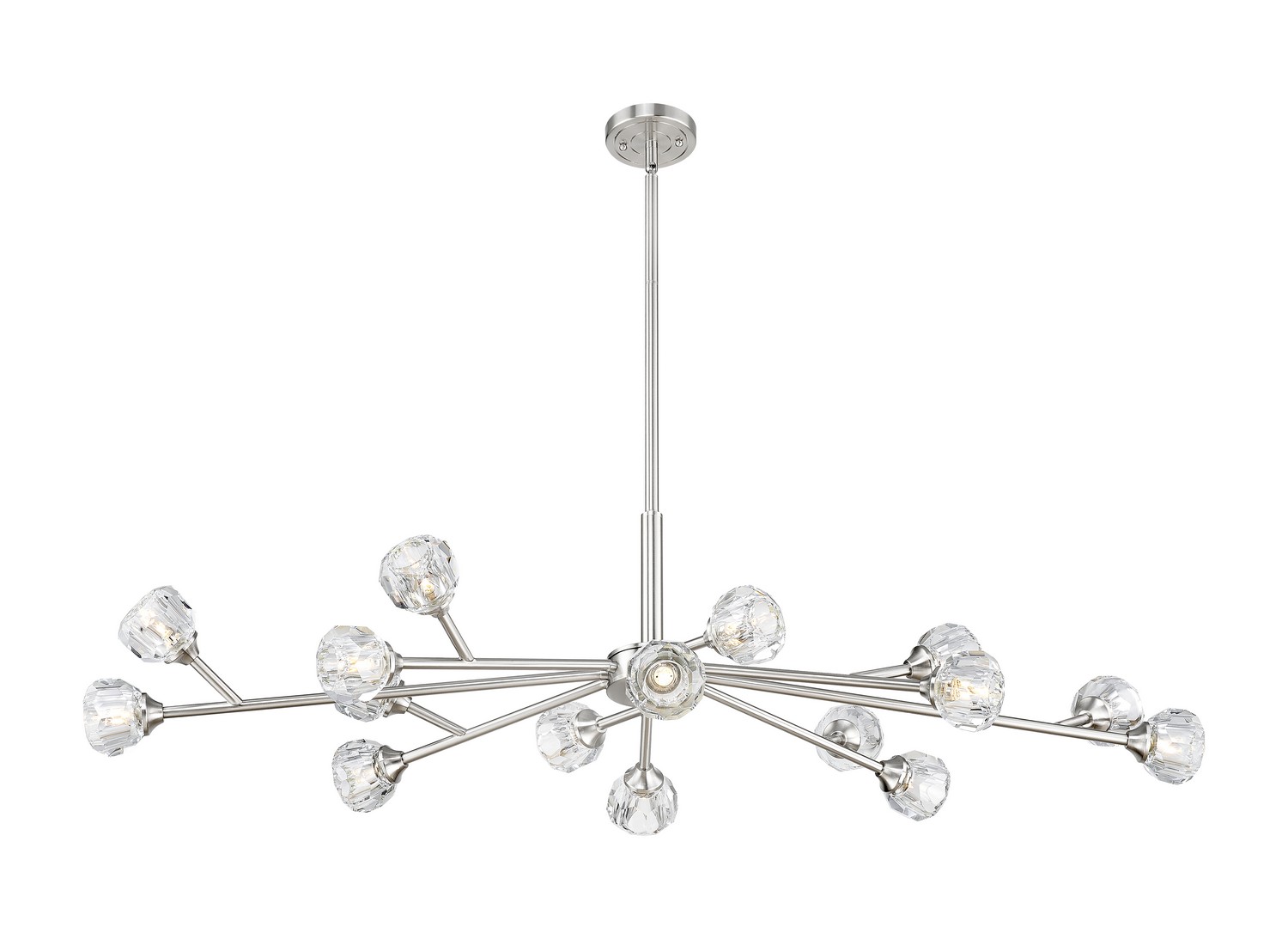 LED Chandelier by Innovations - Downtown Urban Collection, Polished Nickel Finish - 465-16I-PN-G465-CL