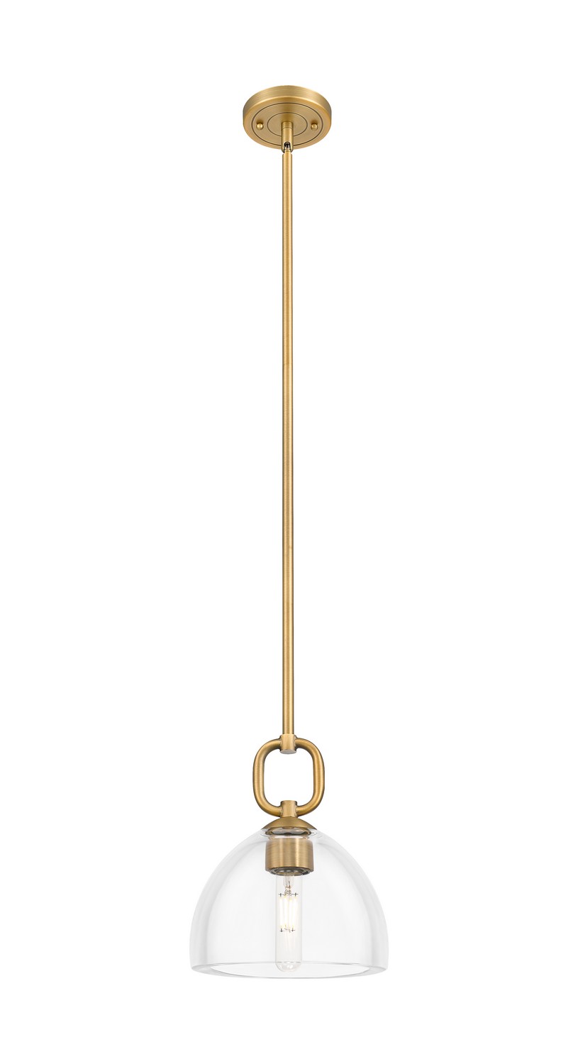 One Light Mini Pendant by Innovations - Downtown Urban Collection, Brushed Brass Finish - 485-1S-BB-G486-8CL