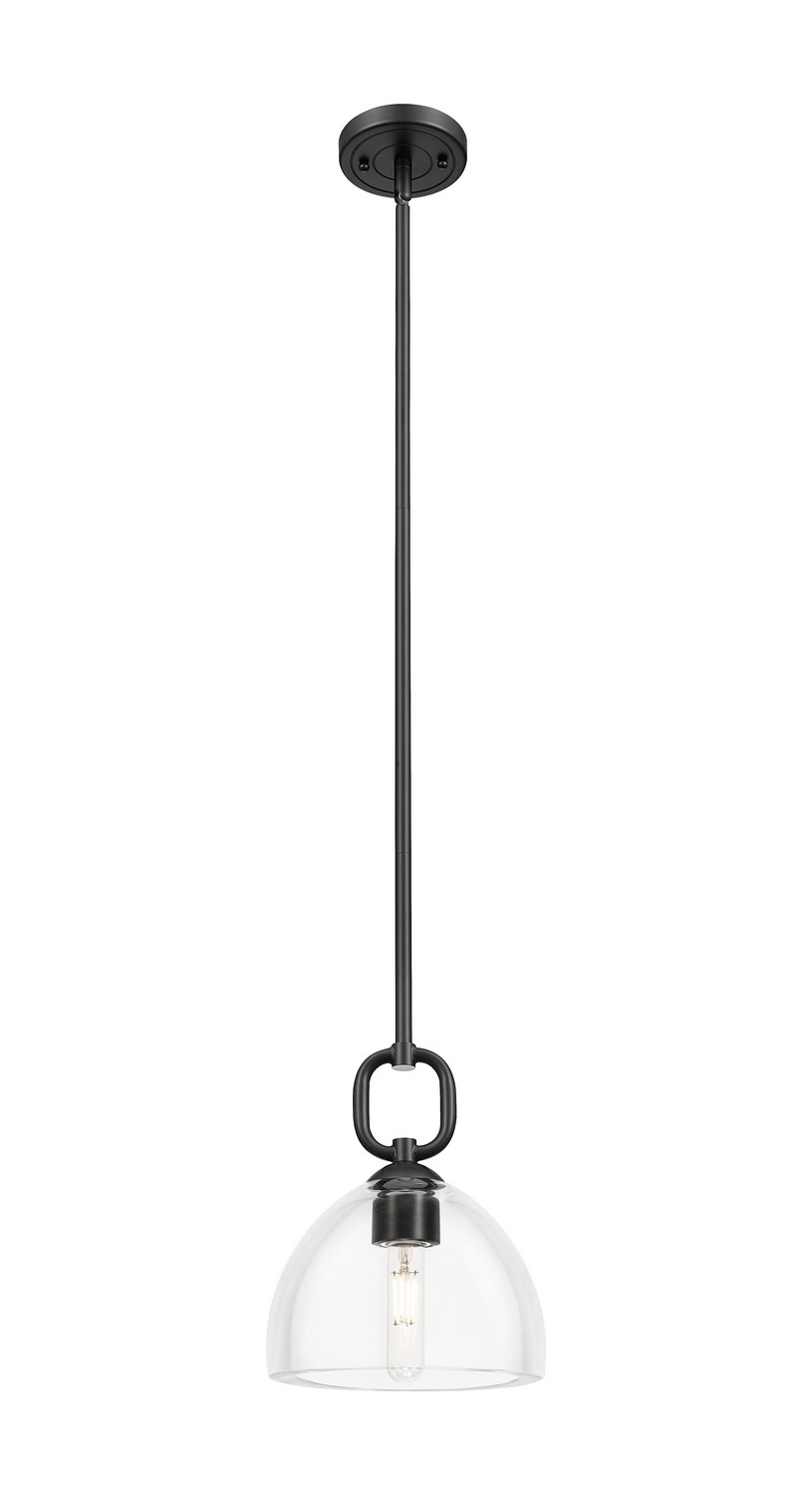 One Light Mini Pendant by Innovations - Downtown Urban Collection, Matte Black Finish - 485-1S-BK-G486-8CL