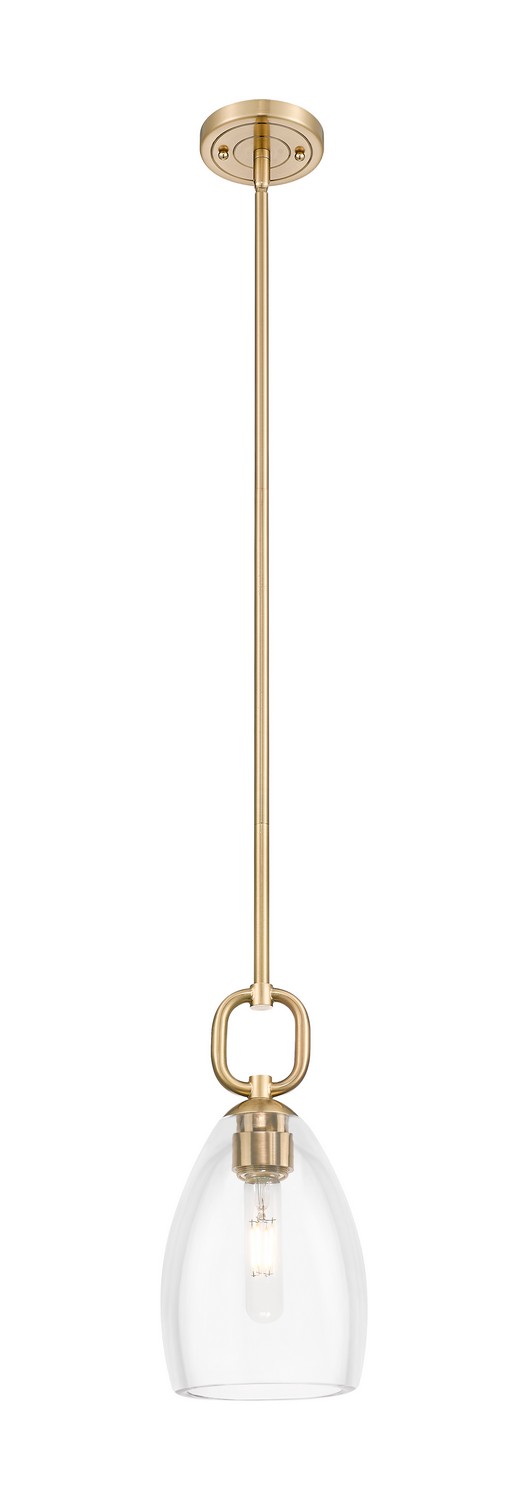 One Light Mini Pendant by Innovations - Downtown Urban Collection, Champagne Bronze Finish - 485-1S-CB-G485-6CL