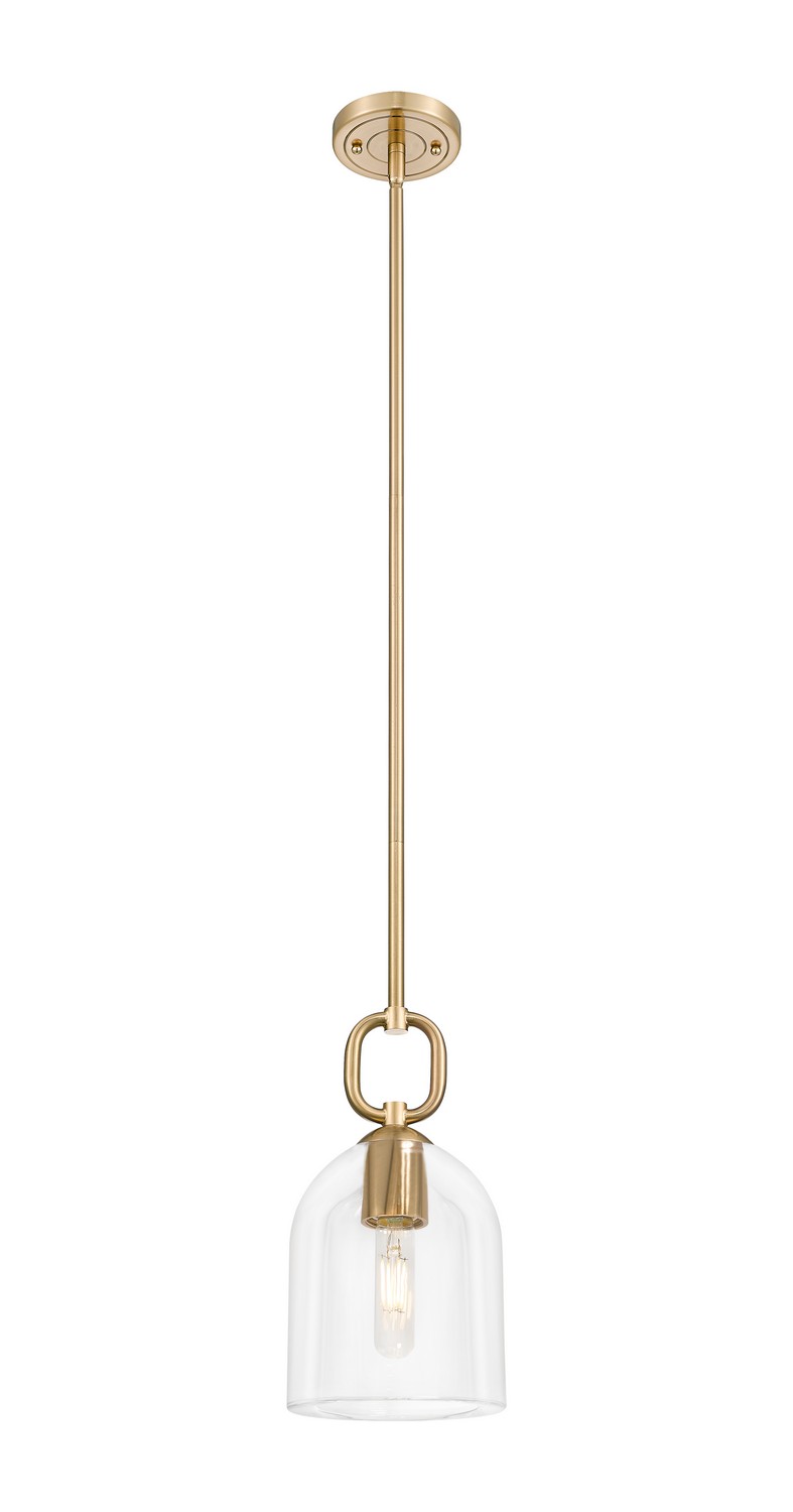 One Light Mini Pendant by Innovations - Downtown Urban Collection, Champagne Bronze Finish - 485-1S-CB-G487-6CL