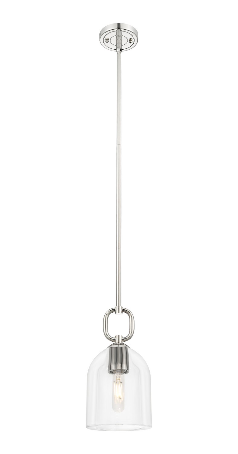 One Light Mini Pendant by Innovations - Downtown Urban Collection, Polished Nickel Finish - 485-1S-PN-G487-6CL
