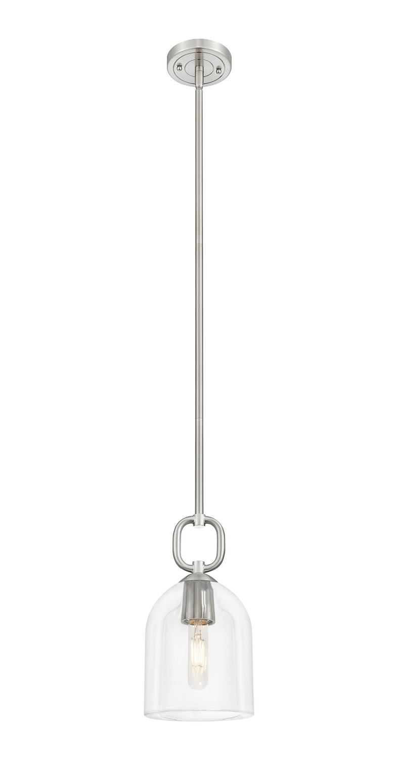 One Light Mini Pendant by Innovations - Downtown Urban Collection, Satin Nickel Finish - 485-1S-SN-G487-6CL